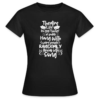 théâtre - T-shirt Femme - noir - Devant - AI Model Female 172 dark (172cm)