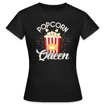 Popcorn Queen - T-shirt Femme - noir - Devant - AI Model Female 172 dark (172cm)