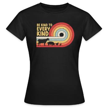 Vegan - Frauen T-Shirt - Schwarz - Vorne - AI Model Female 172 dark (172cm)