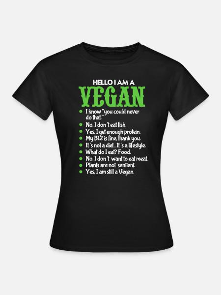 Vegan - Frauen T-Shirt - Schwarz
