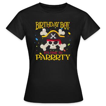 Anniversaire pirate pirate pirate pirate head - T-shirt Femme - noir - Devant - AI Model Female 172 dark (172cm)