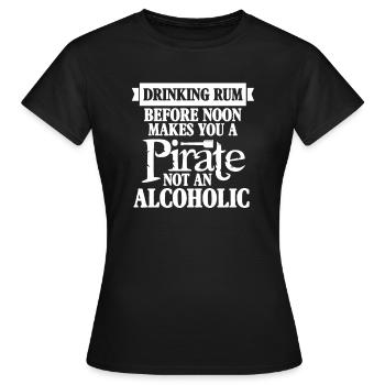 Pirate pirate pirate tête piraterie rhum - T-shirt Femme - noir - Devant - AI Model Female 172 dark (172cm)