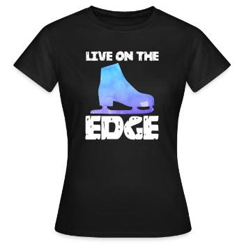 Patinage artistique Patinage sur glace Patinage sur glace - T-shirt Femme - noir - Devant - AI Model Female 172 dark (172cm)