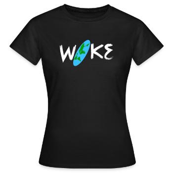 Terre plate - T-shirt Femme - noir - Devant - AI Model Female 172 dark (172cm)