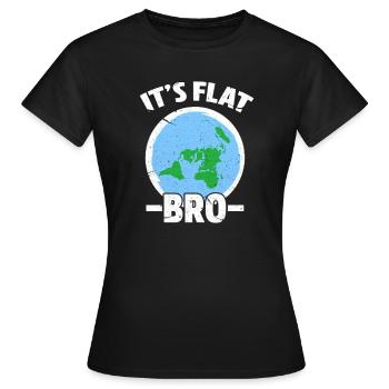 Flat Earth Flat Earth Conspiracy Gift - Women's T-Shirt - black - Front - AI Model Female 172 dark (172cm)