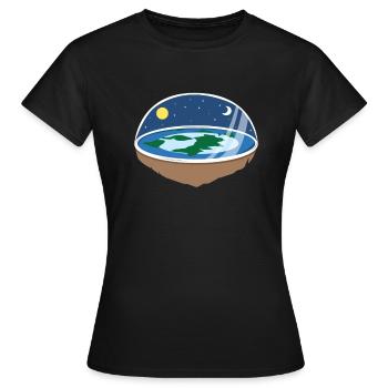 Terre plate - T-shirt Femme - noir - Devant - AI Model Female 172 dark (172cm)