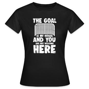 Hockey Gardien De Hockey Sur Glace Hockey Cadeau De Gardien De But - T-shirt Femme - noir - Devant - AI Model Female 172 dark (172cm)