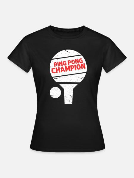 Pingpong - Frauen T-Shirt - Schwarz