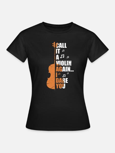 Viola orquesta violín violín violonchelo regalo - Camiseta mujer - negro