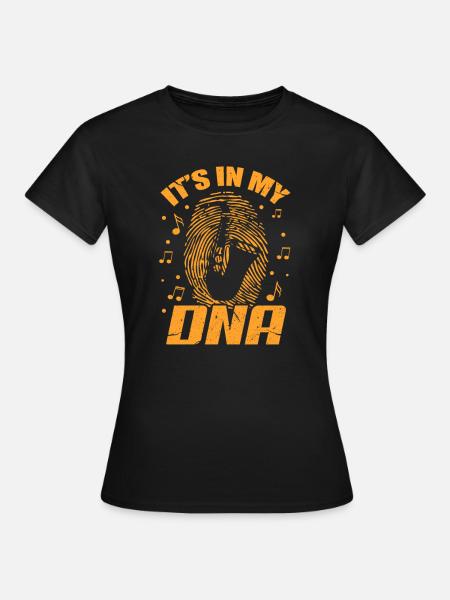 Saxophon DNA - Frauen T-Shirt - Schwarz
