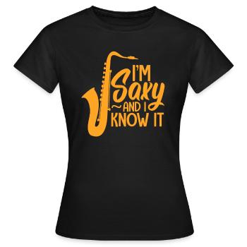 Saxophonist - Frauen T-Shirt - Schwarz - Vorne - AI Model Female 172 dark (172cm)