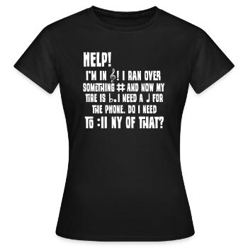 musicien - T-shirt Femme - noir - Devant - AI Model Female 172 dark (172cm)