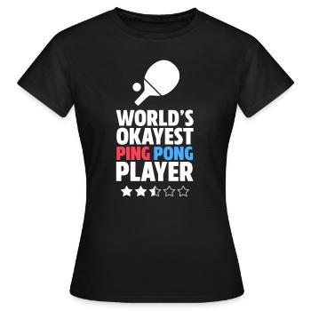Ping Pong Ping Pong Cadeau - T-shirt Femme - noir - Devant - AI Model Female 172 dark (172cm)