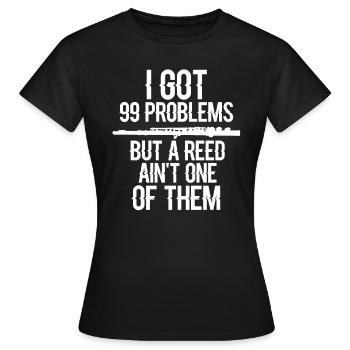 Flöte Querflöte Flöten Orchester Musik Geschenk - Frauen T-Shirt - Schwarz - Vorne - AI Model Female 172 dark (172cm)