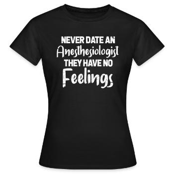 Anesthésiste Anesthésiste Injection Anesthésique - T-shirt Femme - noir - Devant - AI Model Female 172 dark (172cm)