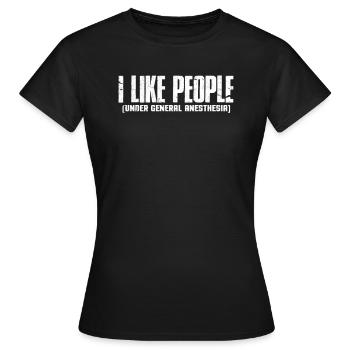 Anesthésiste Anesthésiologiste Injection Cadeau - T-shirt Femme - noir - Devant - AI Model Female 172 dark (172cm)