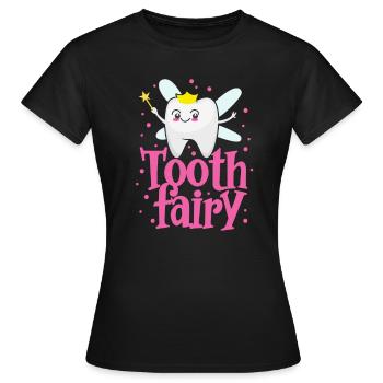 Dent fée dentiste Dentiste Dents Dent cadeau - T-shirt Femme - noir - Devant - AI Model Female 172 dark (172cm)
