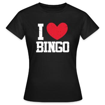 Bingo - Frauen T-Shirt - Schwarz - Vorne - AI Model Female 172 dark (172cm)