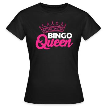 Bingo Königin Glücksspiel Lotto Oma Queen Geschenk - Frauen T-Shirt - Schwarz - Vorne - AI Model Female 172 dark (172cm)