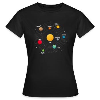 planète - T-shirt Femme - noir - Devant - AI Model Female 172 dark (172cm)