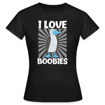 Manchot Booby Boobies - T-shirt Femme - noir - Devant - AI Model Female 172 dark (172cm)