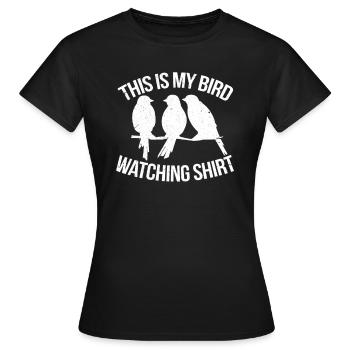 ornithologue - T-shirt Femme - noir - Devant - AI Model Female 172 dark (172cm)