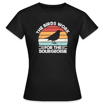 Vogel Conspiration - T-shirt Femme - noir - Devant - AI Model Female 172 dark (172cm)
