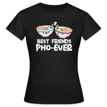 Pho Freundschaft Suppe Vietnamesisch Vietnam - Frauen T-Shirt - Schwarz - Vorne - AI Model Female 172 dark (172cm)