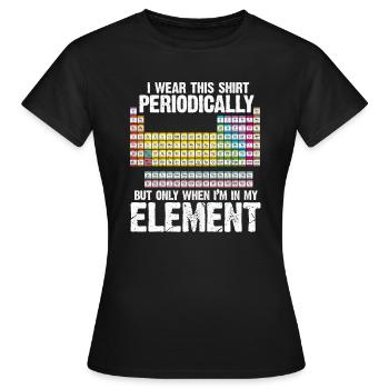 système périodique - T-shirt Femme - noir - Devant - AI Model Female 172 dark (172cm)
