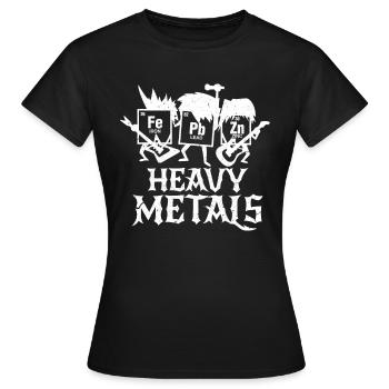 Chemie Heavy Metal Wissenschaft Eisen Geschenk - Frauen T-Shirt - Schwarz - Vorne - AI Model Female 172 dark (172cm)
