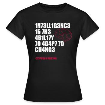 Science intelligence - Women's T-Shirt - black - Front - AI Model Female 172 dark (172cm)