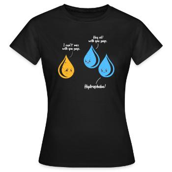 Chemie Wissenschaft Physik Science Labor Geschenk - Frauen T-Shirt - Schwarz - Vorne - AI Model Female 172 dark (172cm)