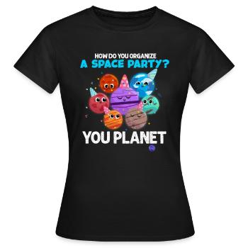 planète - T-shirt Femme - noir - Devant - AI Model Female 172 dark (172cm)