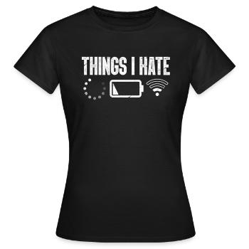 Programmeur internet informatique informatique - T-shirt Femme - noir - Devant - AI Model Female 172 dark (172cm)