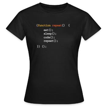 programmeur - T-shirt Femme - noir - Devant - AI Model Female 172 dark (172cm)