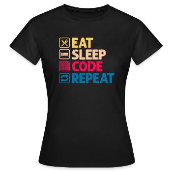 Programmierer Code Informatik Coder Geschenk - Frauen T-Shirt - Schwarz - Vorne - AI Model Female 172 dark (172cm)