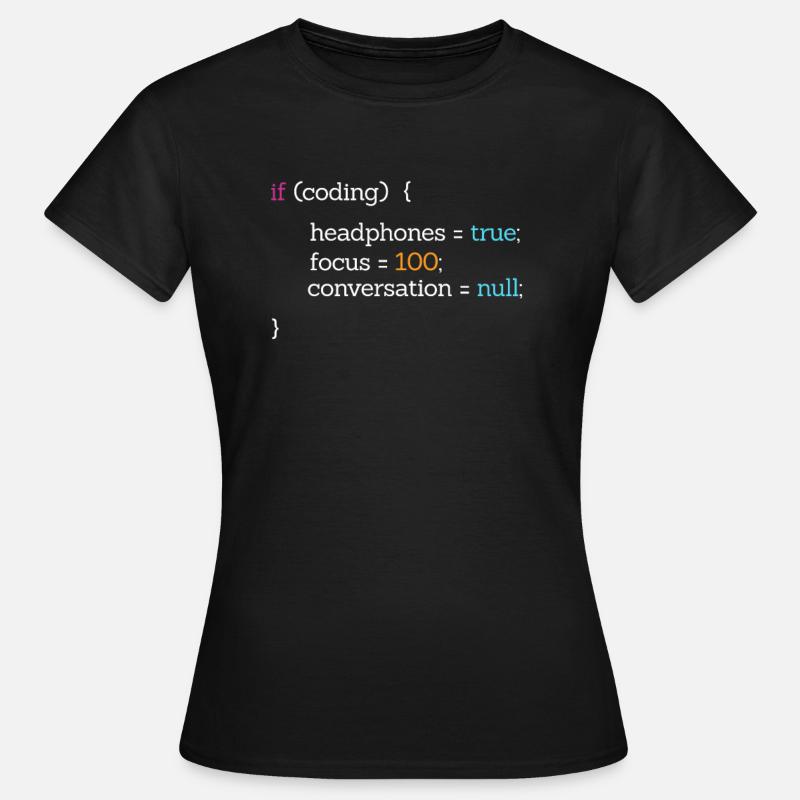 Codeur - T-shirt Femme - noir