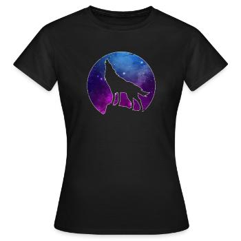 Loup loups pleurs Wolfpack loup-garou cadeau - T-shirt Femme - noir - Devant - AI Model Female 172 dark (172cm)