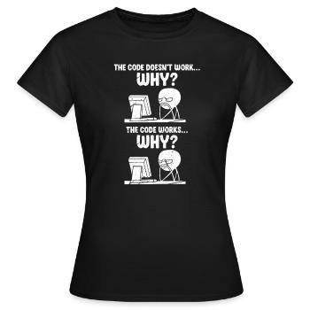 Programmierer - Frauen T-Shirt - Schwarz - Vorne - AI Model Female 172 dark (172cm)