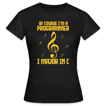 Programmierer Code Informatik Coder Programmieren - Frauen T-Shirt - Schwarz - Vorne - AI Model Female 172 dark (172cm)
