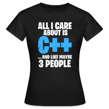 Programmierer C++ Code Coder Programmieren - Frauen T-Shirt - Schwarz - Vorne - AI Model Female 172 dark (172cm)