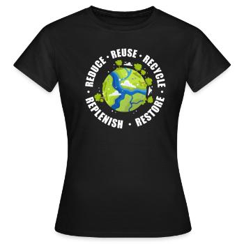 Changement climatique - T-shirt Femme - noir - Devant - AI Model Female 172 dark (172cm)