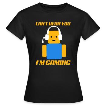 Gaming Roblox Gamer gamble cadeau de jeu d'ordinateur - T-shirt Femme - noir - Devant - AI Model Female 172 dark (172cm)