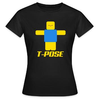 Gaming Roblox Gamer gamble cadeau de jeu d'ordinateur - T-shirt Femme - noir - Devant - AI Model Female 172 dark (172cm)