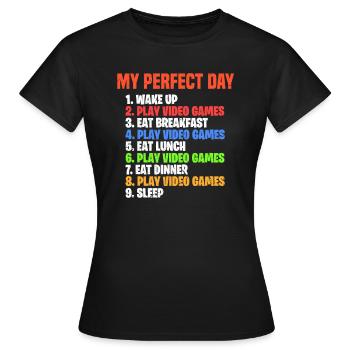 Gaming - T-shirt Femme - noir - Devant - AI Model Female 172 dark (172cm)