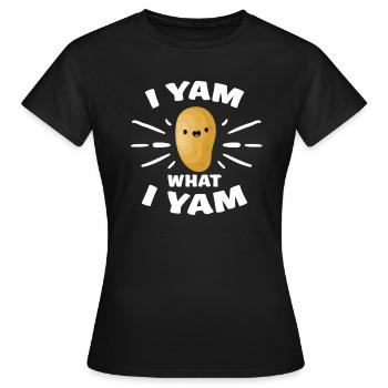pomme de terre - T-shirt Femme - noir - Devant - AI Model Female 172 dark (172cm)