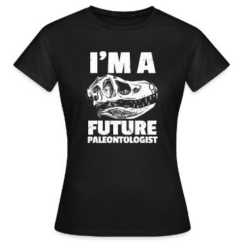 Paléontologie Dinosaures Excavation Fossile - T-shirt Femme - noir - Devant - AI Model Female 172 dark (172cm)