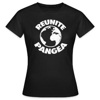Reunite Pangea Geologie Geografie Geschenk - Frauen T-Shirt - Schwarz - Vorne - AI Model Female 172 dark (172cm)