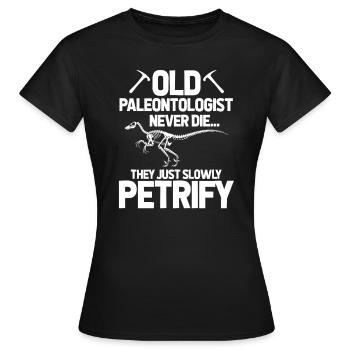 paléontologie - T-shirt Femme - noir - Devant - AI Model Female 172 dark (172cm)