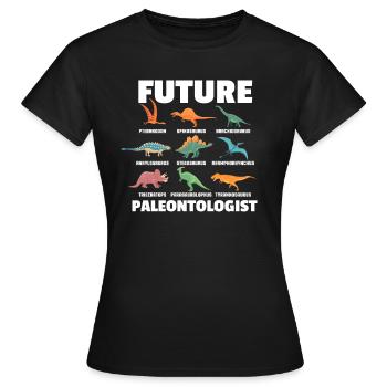 Paléontologie fossile de fouille de dinosaure - T-shirt Femme - noir - Devant - AI Model Female 172 dark (172cm)